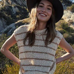 Free People Wave After Wave Sweater Top Large